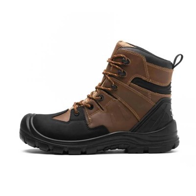 Botas de seguridad de cuero de plena flor
